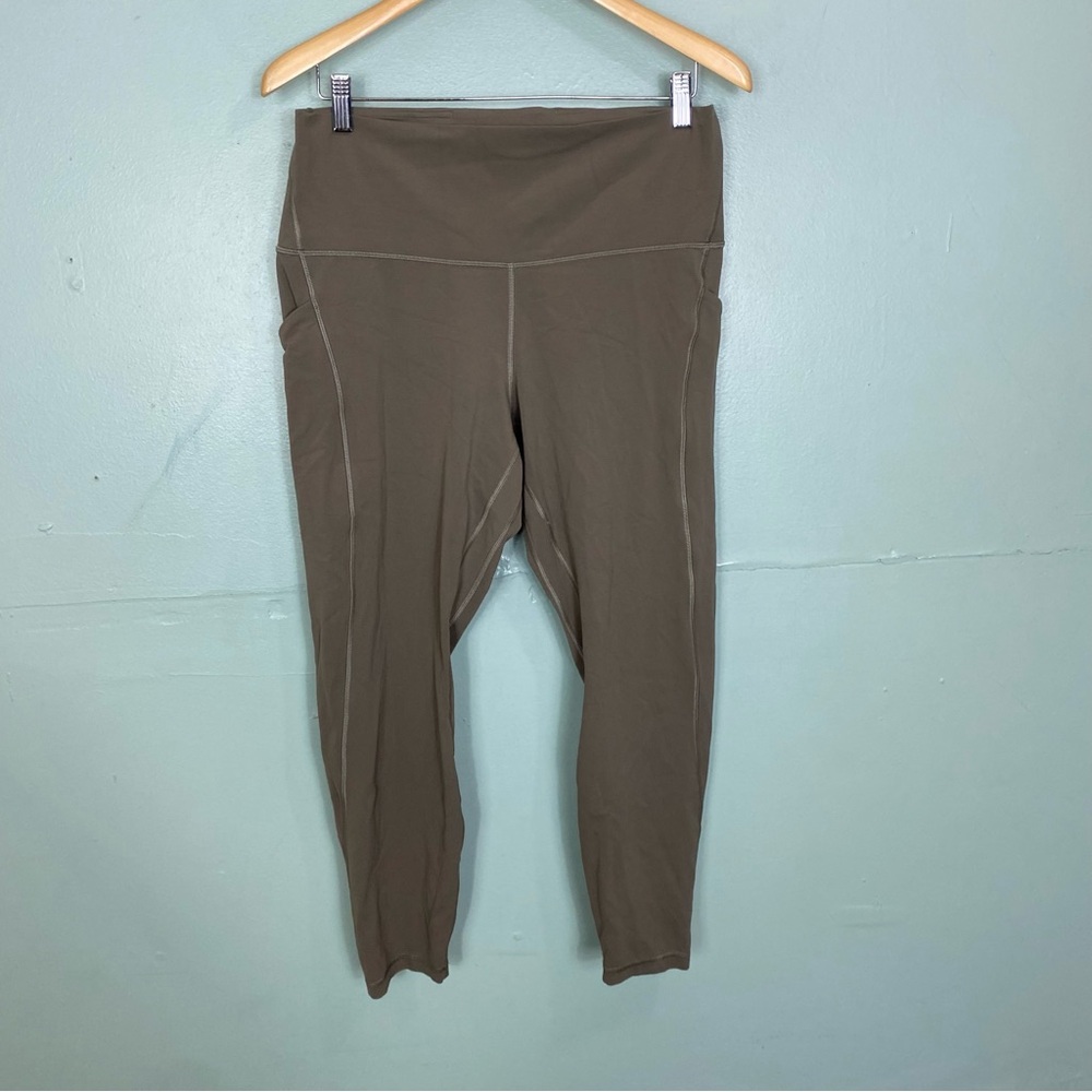 Lululemon Align High Rise Pant‎ With Pockets 25” W5DCES Size 14 Brown Leggings